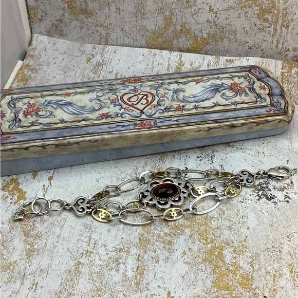 Brighton Tigers Eye Gold and Silver Bracelet in Tin - Picture 2 of 7